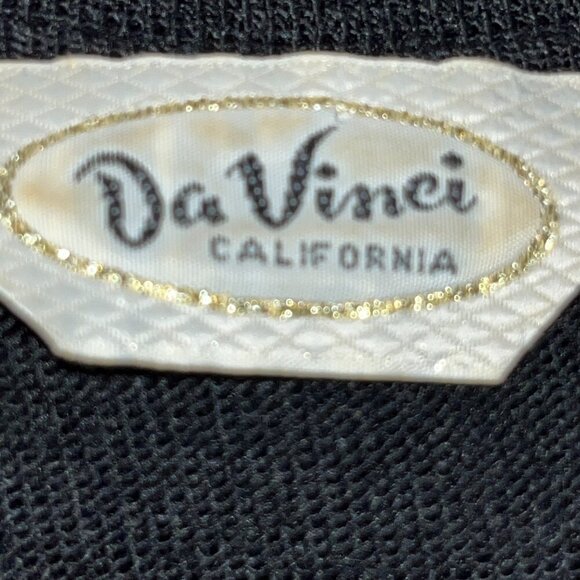 Vintage 60's DA VINCI CALIFORNIA Knit Button Down Disco Rockabilly Style Shirt M - Picture 2 of 11